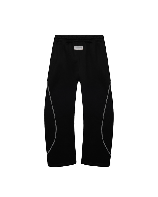 LSB BLACK OPEN HEM JOGGERS